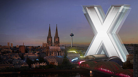 Das Logo der Digital X in Köln